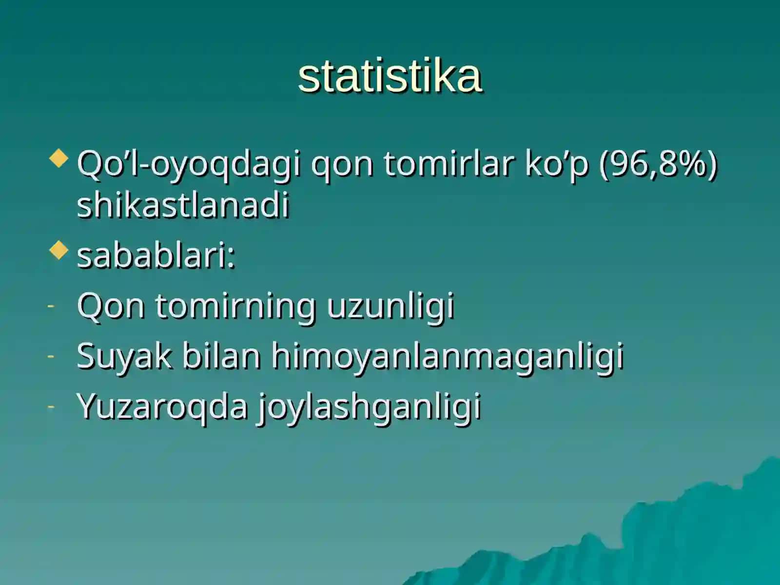 Odam anatomiyasi va oxta kafedrasi operativ jarrohlik va topografik anatomiya fani2- ma’ruza 2