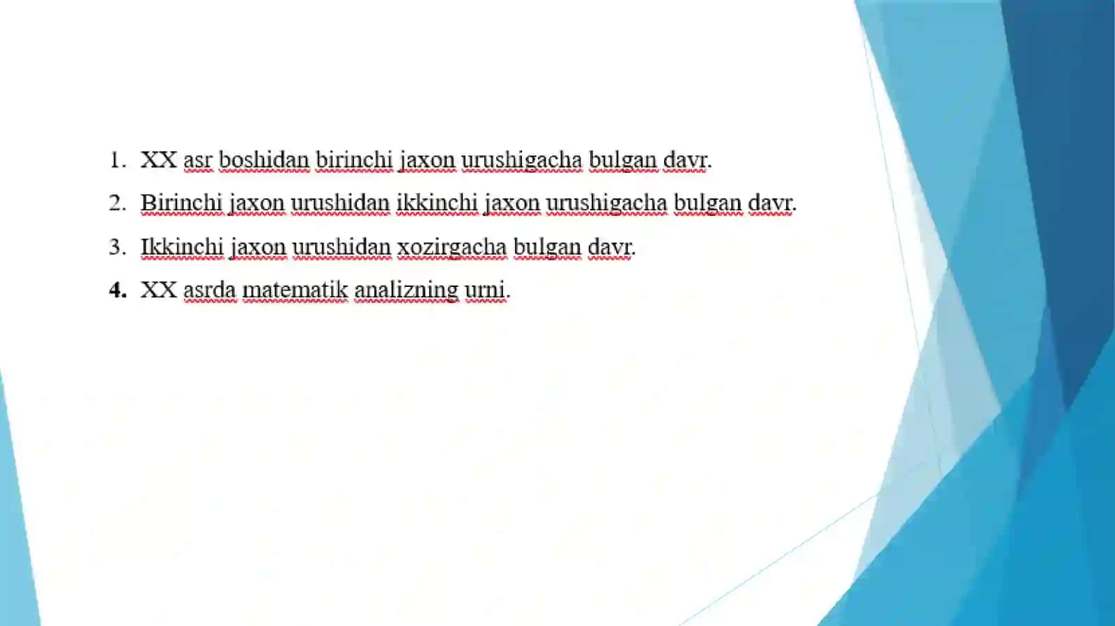 XVIII asr oxiri va XIX asr boshlarida matematika 2