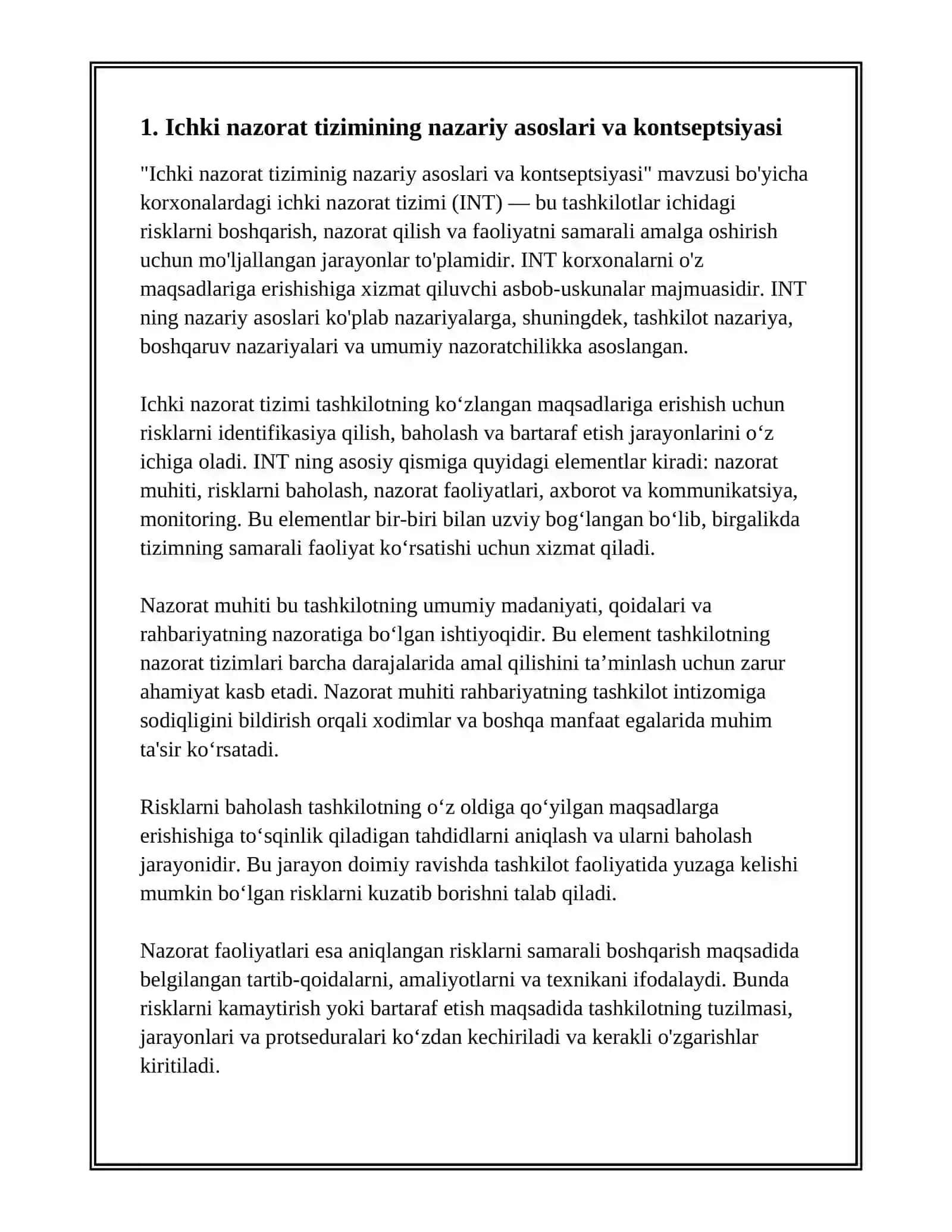 Korxonalardagi Ichki Nazorat Tizimi 2