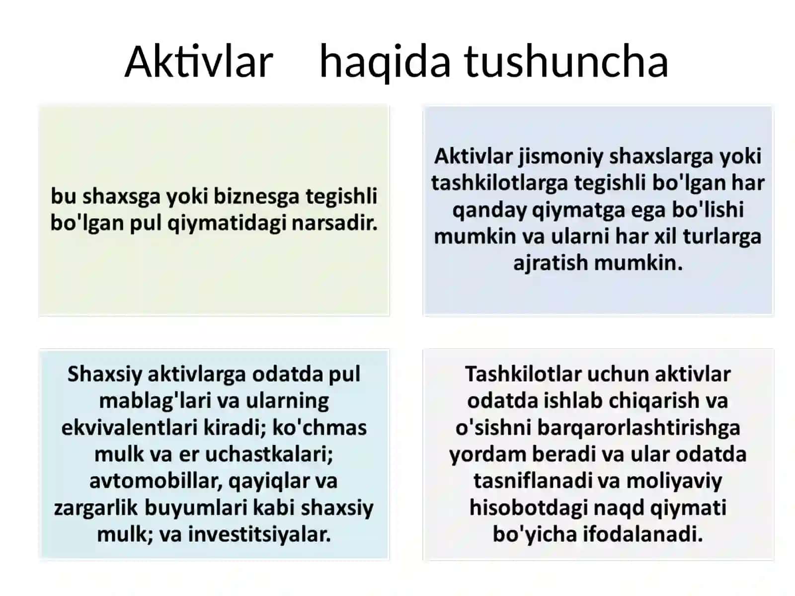 Korxonalar buxgalteriya balansi va ularning boshqa hisobotlar bilan bog’liqligi 2