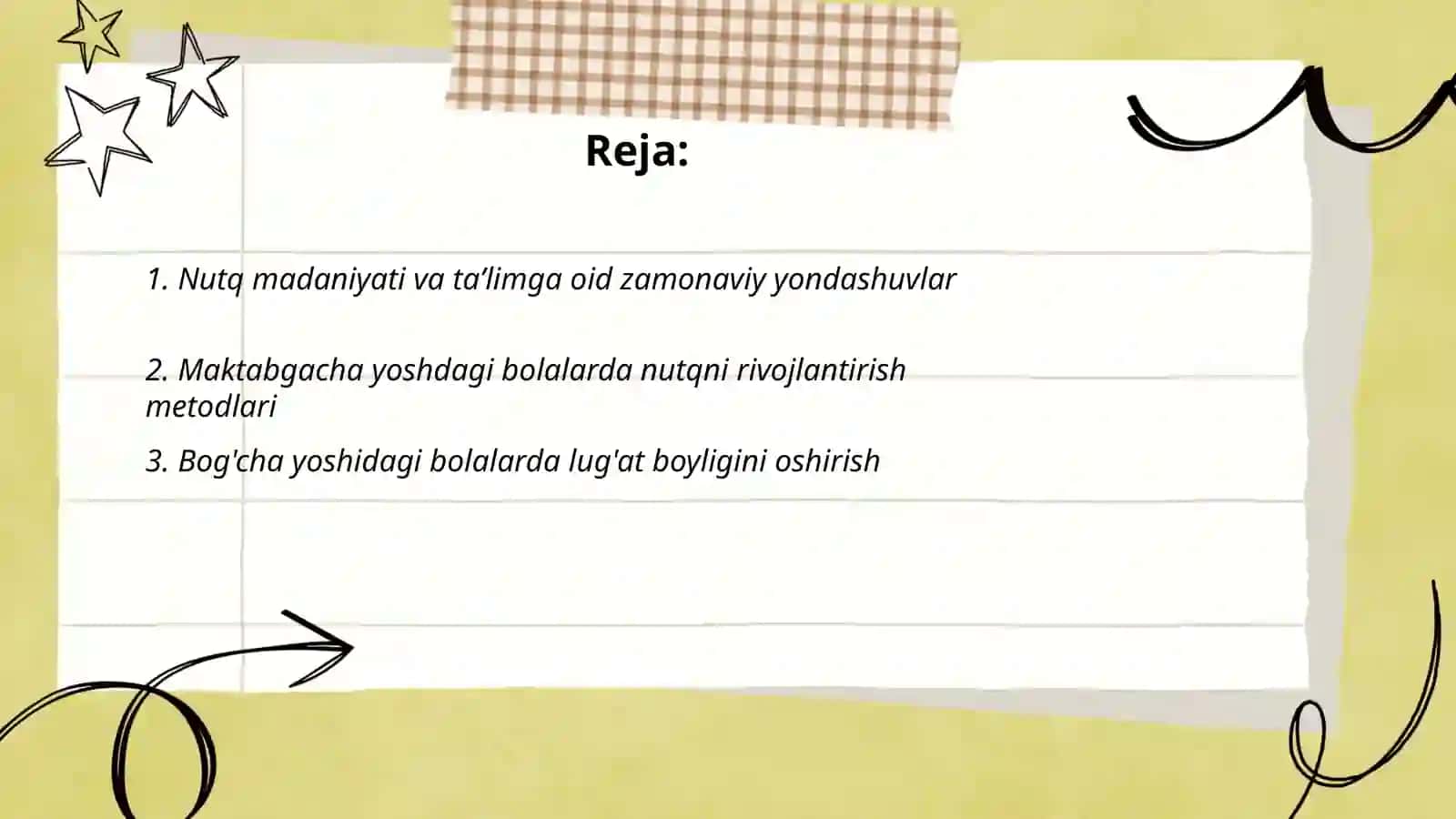 Nutqni rivojlantirishga doir ishlar tizimi 2