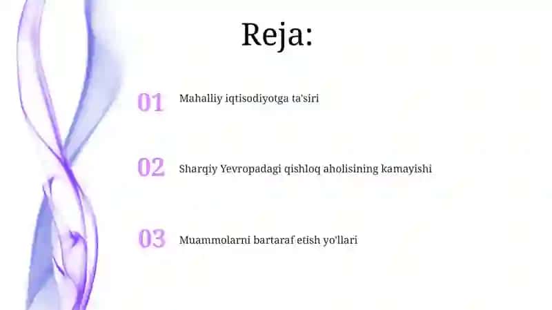 Sharqiy Yevropada qishloq aholosining kamayishi va uning mahalliy iqtisodiyot uchun oqibatlari 2