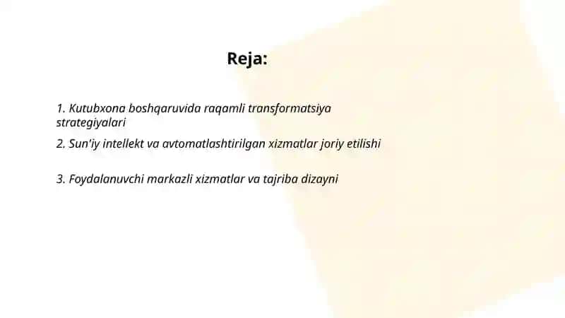 Foydalanuvchi markazli xizmatlar 2