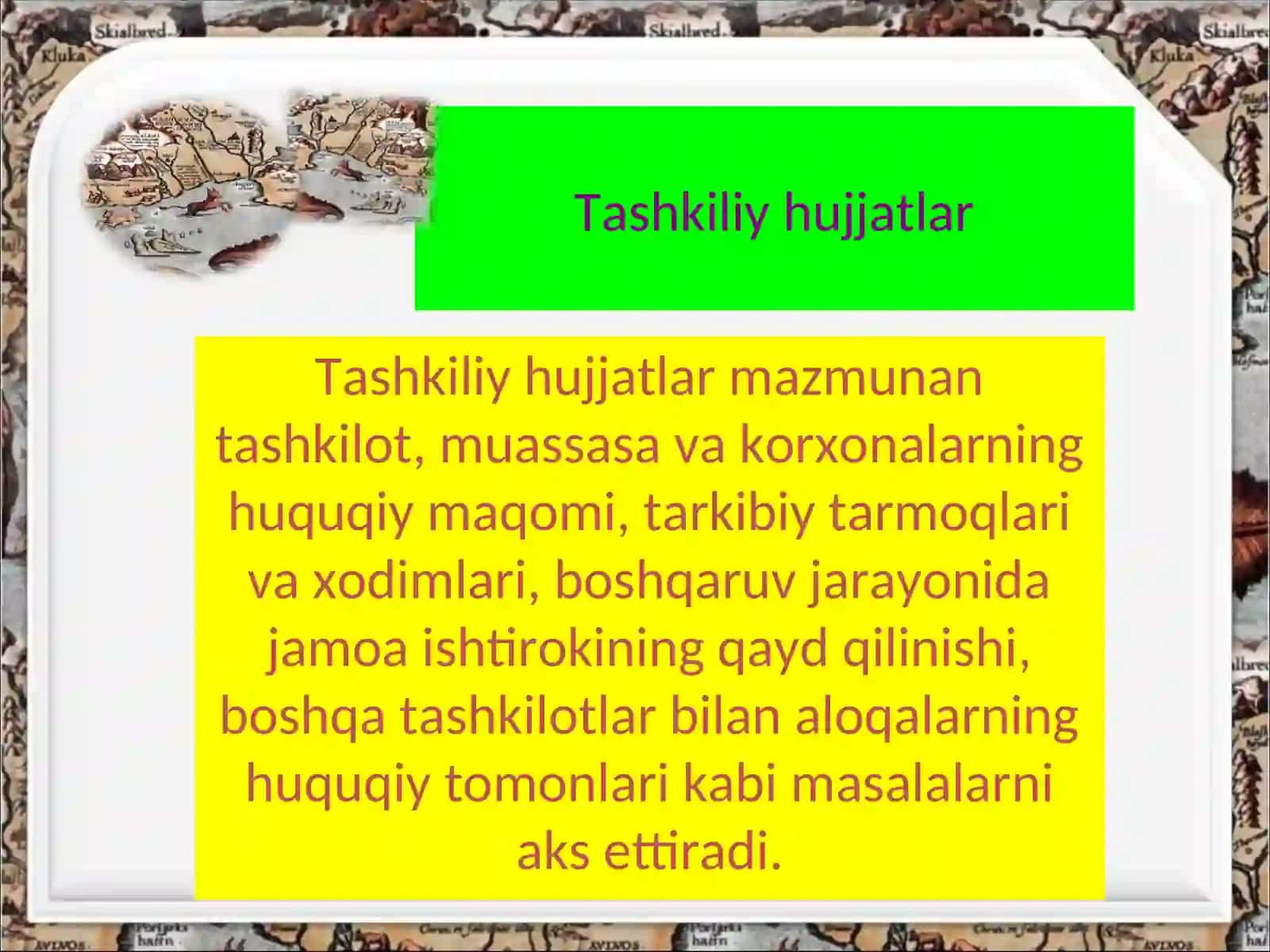 Rahbarlik faoliyatida qo`llanadigan hujjatlar 2