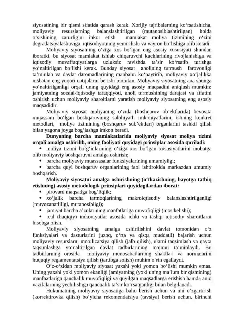 Moliyaviy siyosat 2