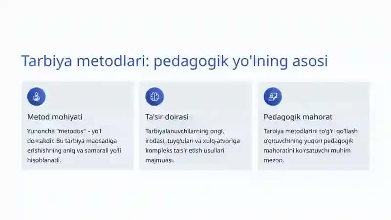 Tarbiya metodlari va vositalari 2