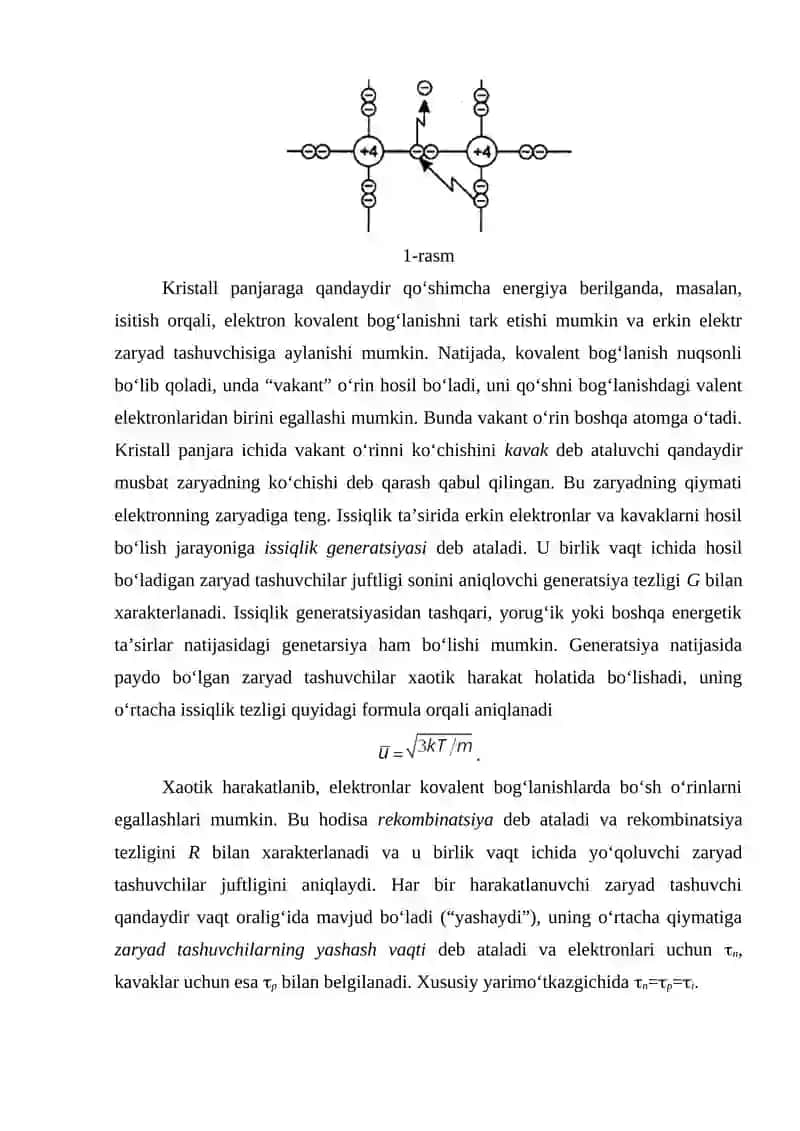 Xususiy va kirishmali yarimo'tkazgichlar 2