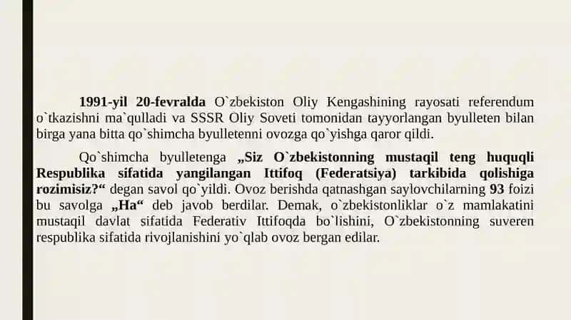 Oʼzbekistonning o`ziga xos istiqlol va taraqqiyot yo`li 2