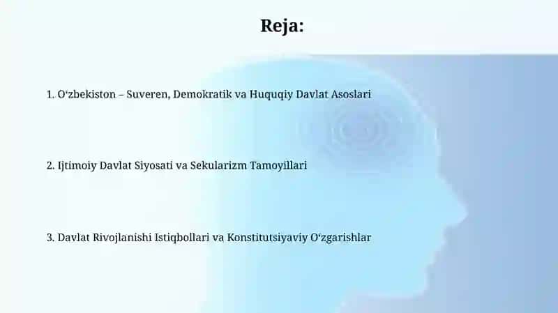 O'zbekiston suveren demokratik huquqiy ijtimoiy va dunyoviy davlat 2