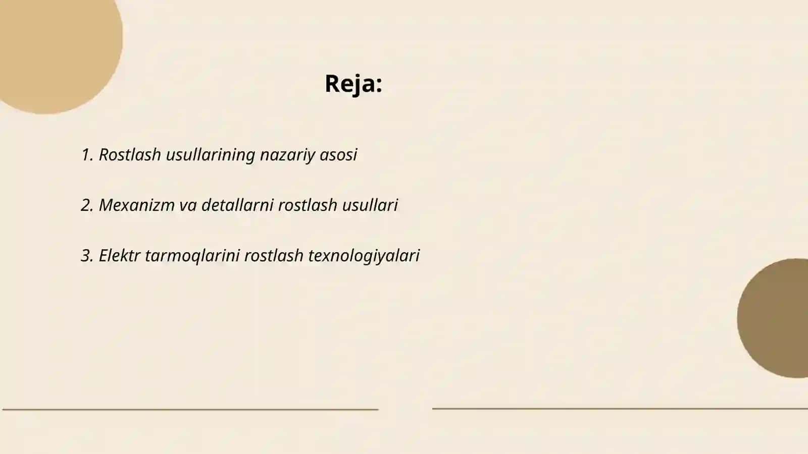Rostlash usullari 2