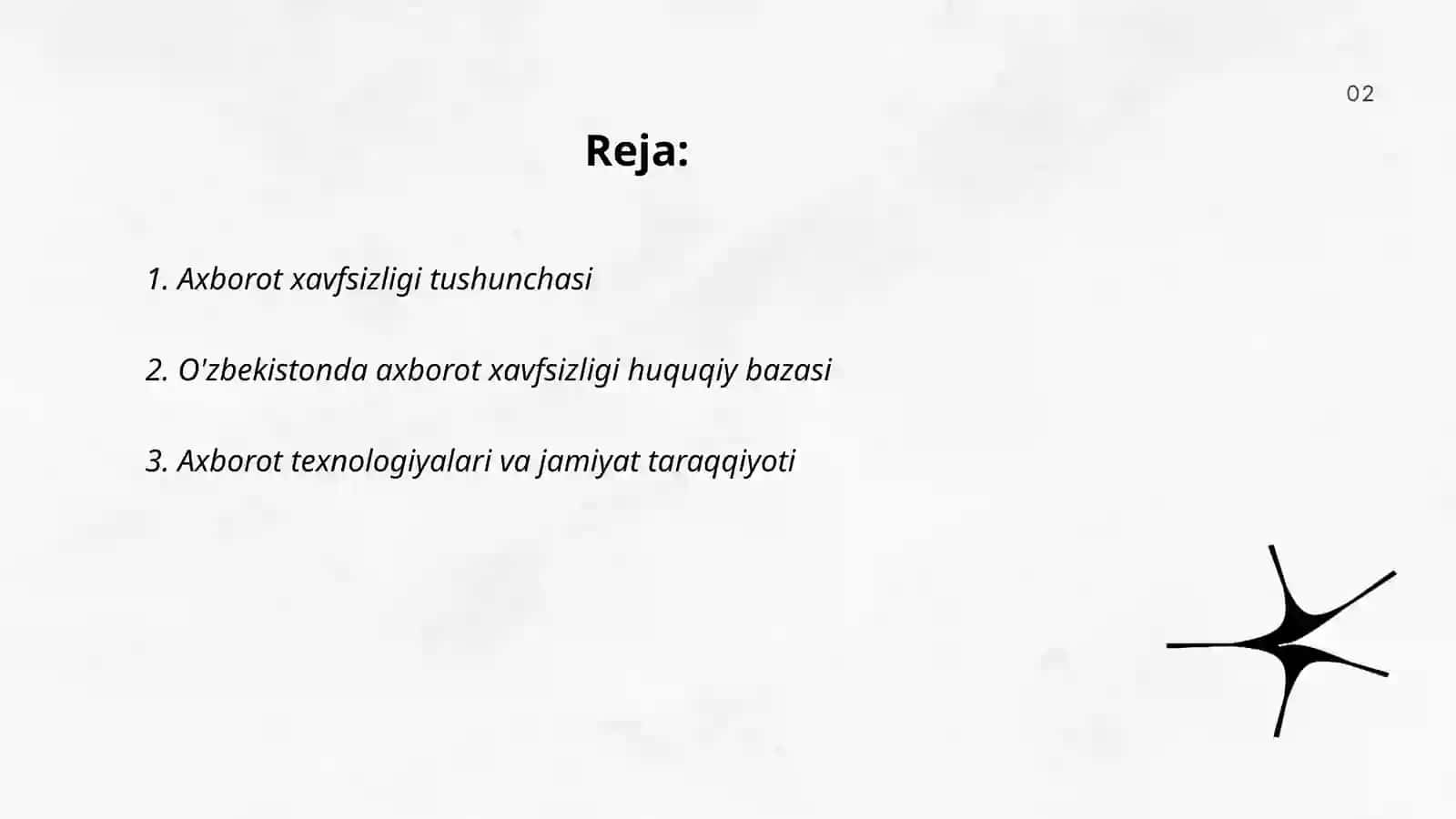 O'zbekistonda axborot xavfsizligining ma'naviy va huquqiy asoslari 2