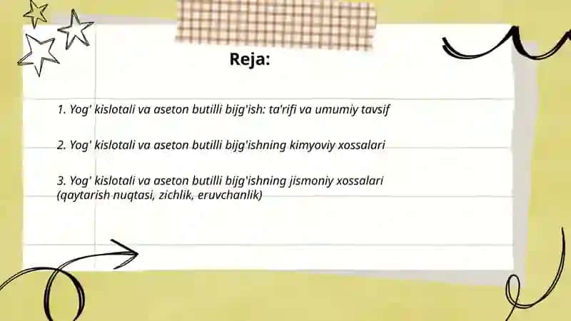 Yog' kislotali va aseton butilli bijg'ish 2