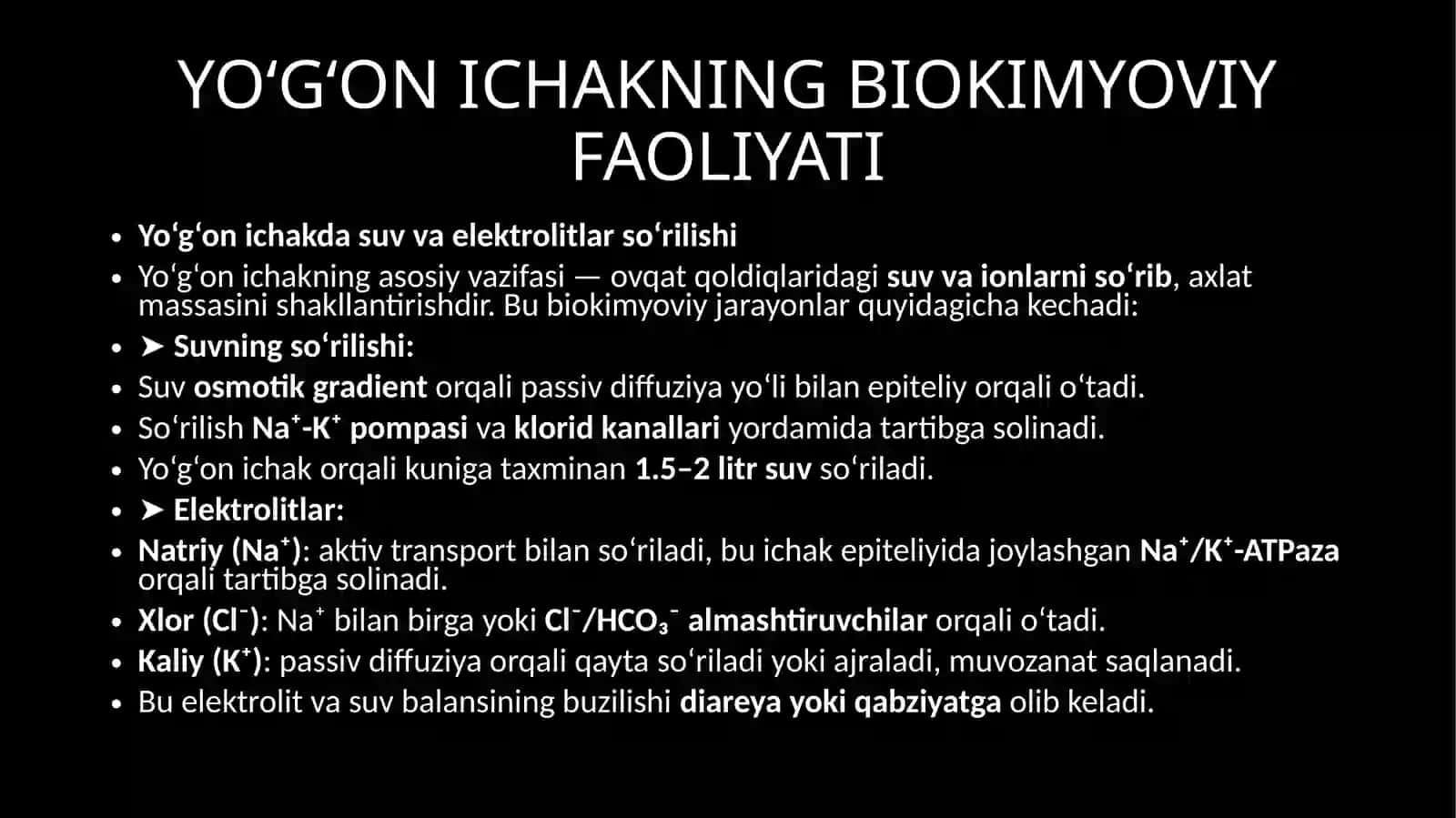 Biochemistry of Digestive Activity 2