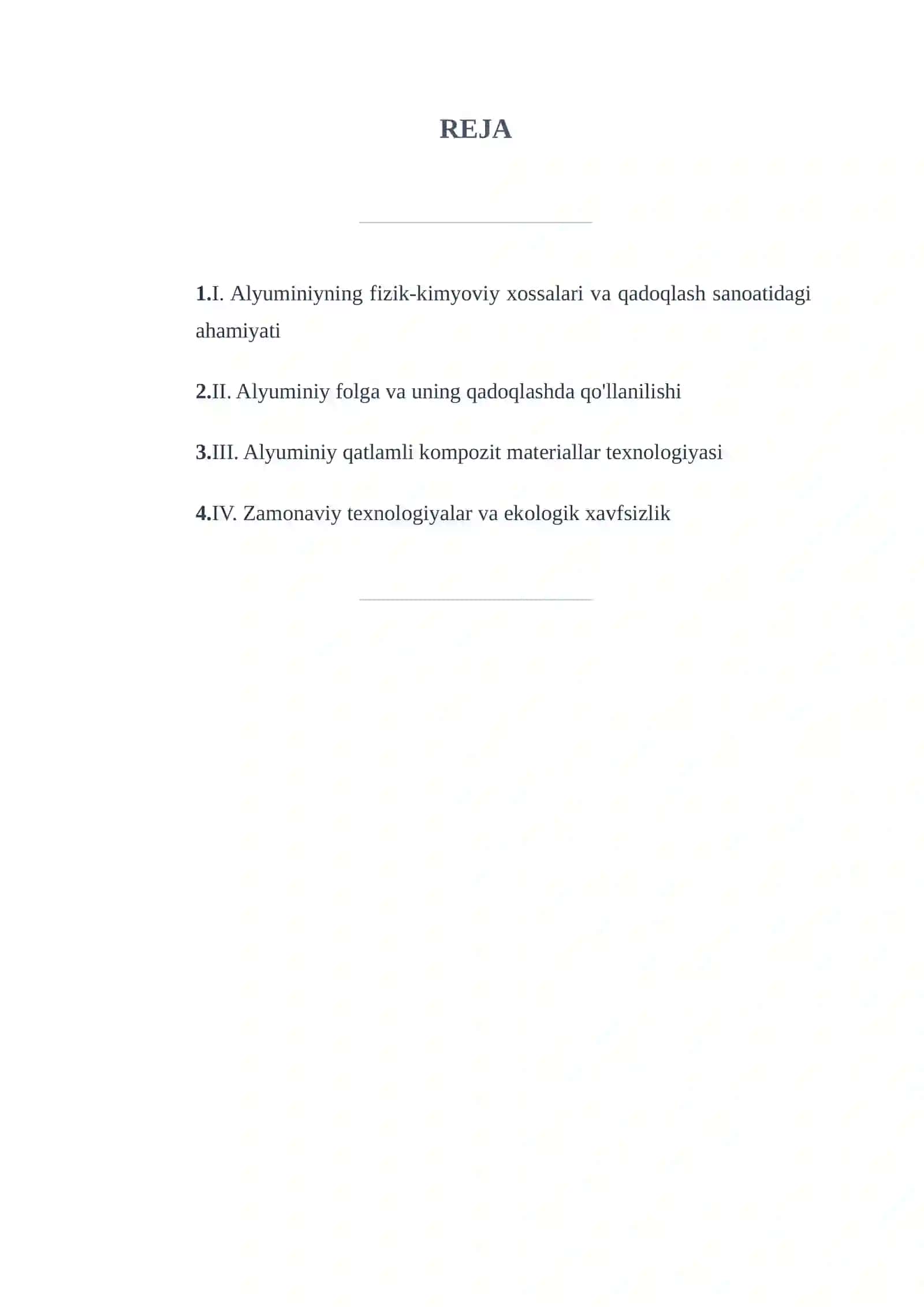 QADOQLASH MAHSULOTLARI TEXNOLOGIYASI ALYUMIN ASOSLI MATERIALLAR 2