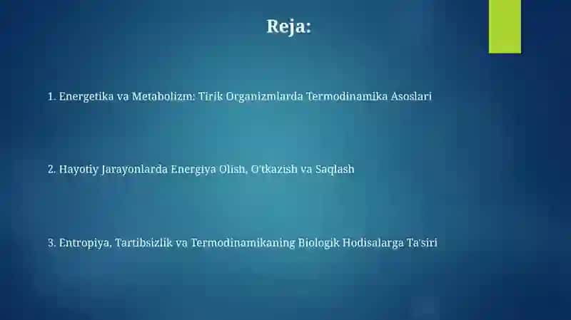 Energetika va Metabolizm 2