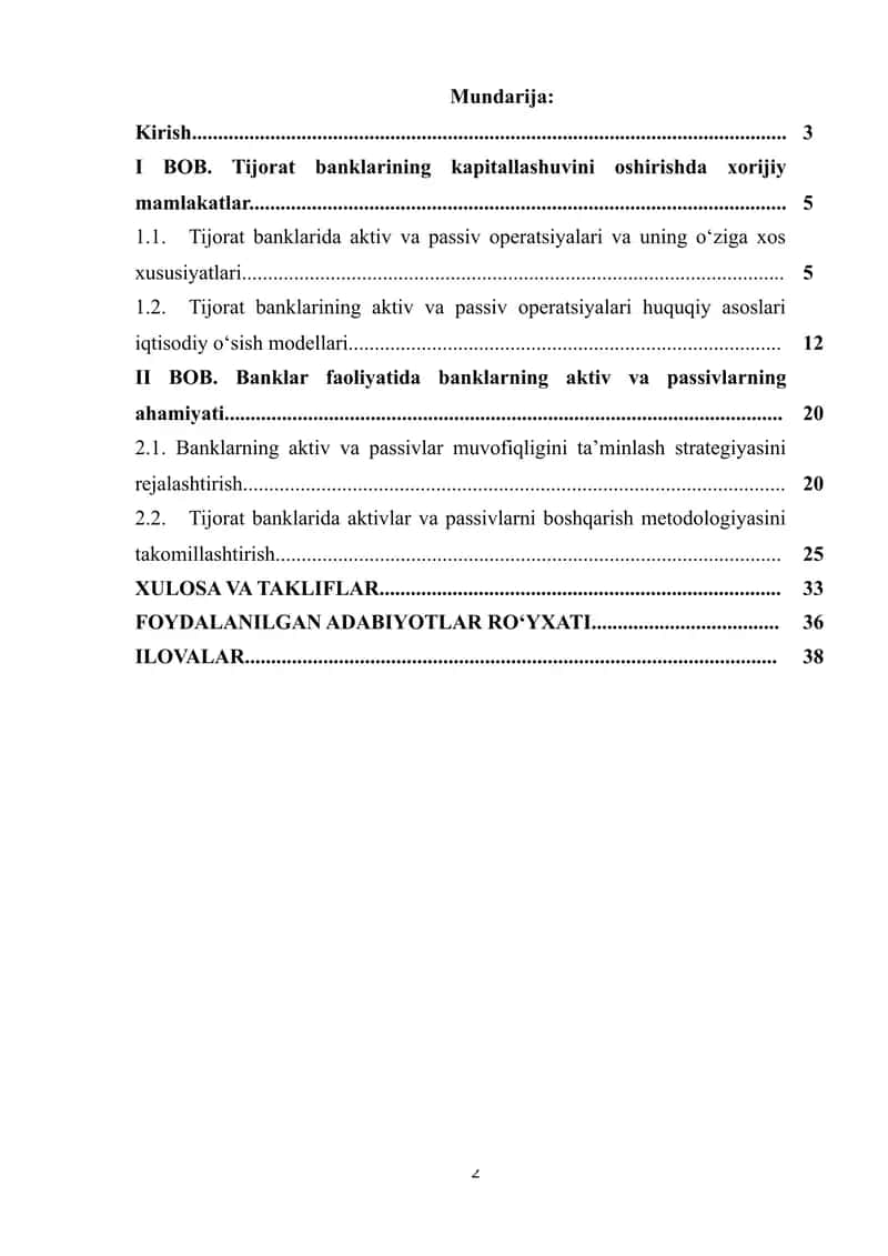 Tijorat banklarining kapitallashuvini oshirishda xorijiy mamlakatlar tajribasidan foydalanish imkoniyatlari. 2