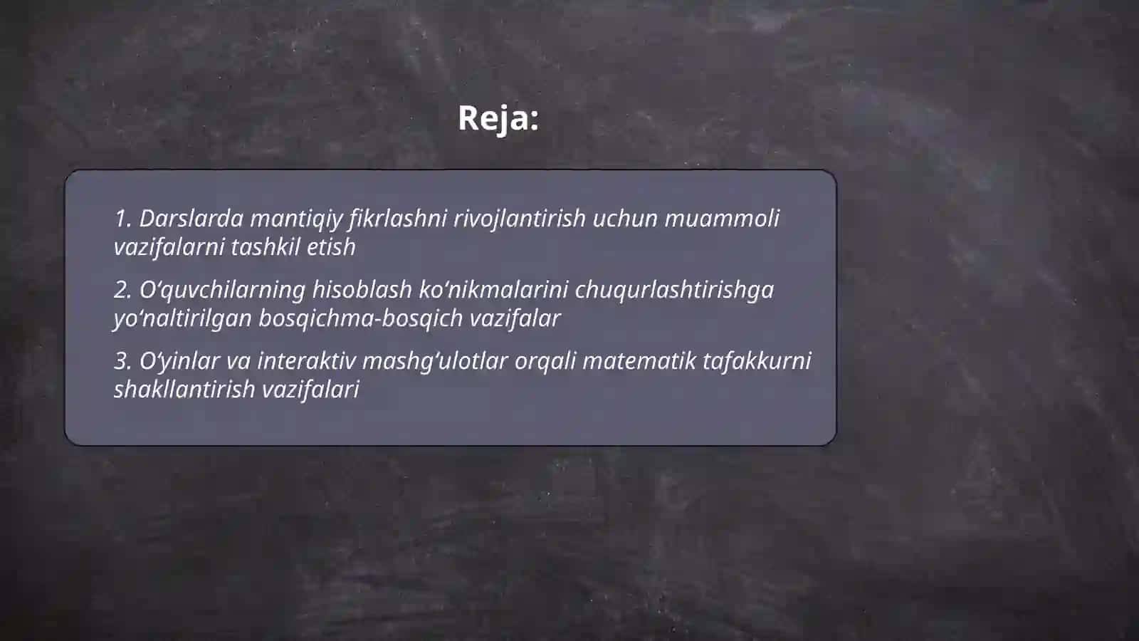 Boshlangʻich sinf oʻquvchilarining matematik taffakkurini rivojlantirish bo'yi 2
