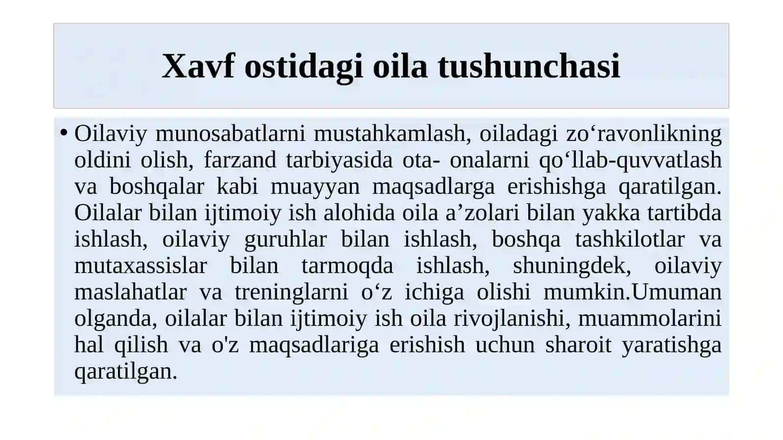 Xavf ostidagi oilalarda tarbiyalanayotgan bolalarning xulq-atvoriga taʼsir etuvchi omillar tahlili 2