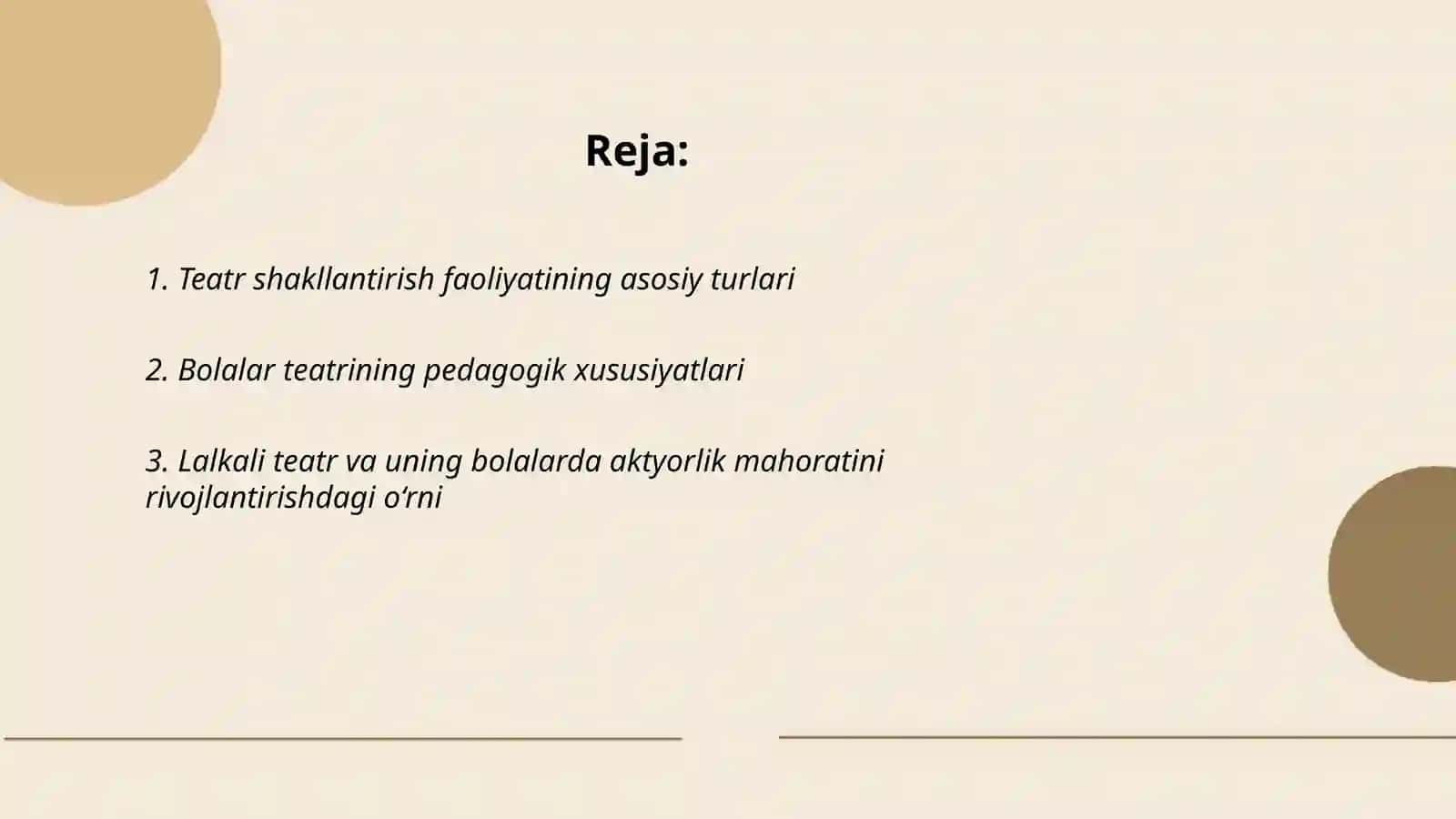 Teatr shakllantirish faoliyatining shakllari 2