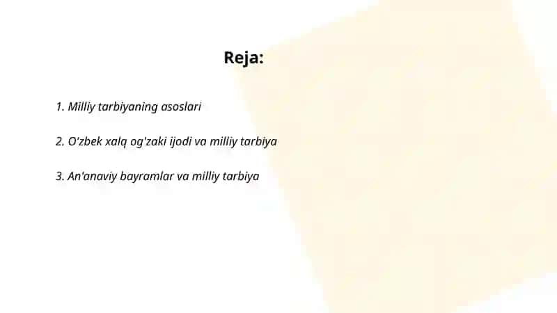 Milliy tarbiyaning asoslari 2
