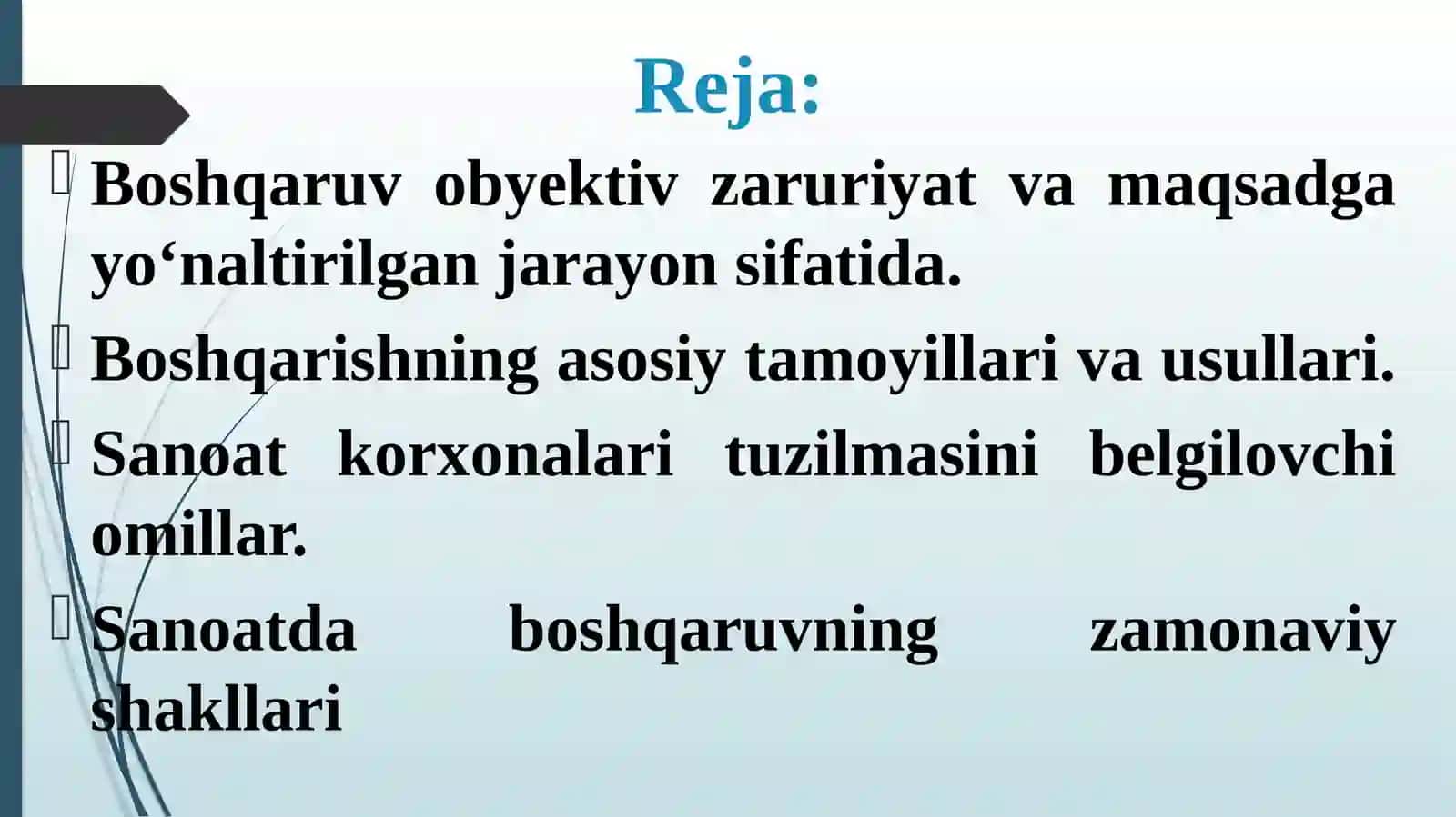 Sanoatda zamonaviy boshqaruv tizimi 2