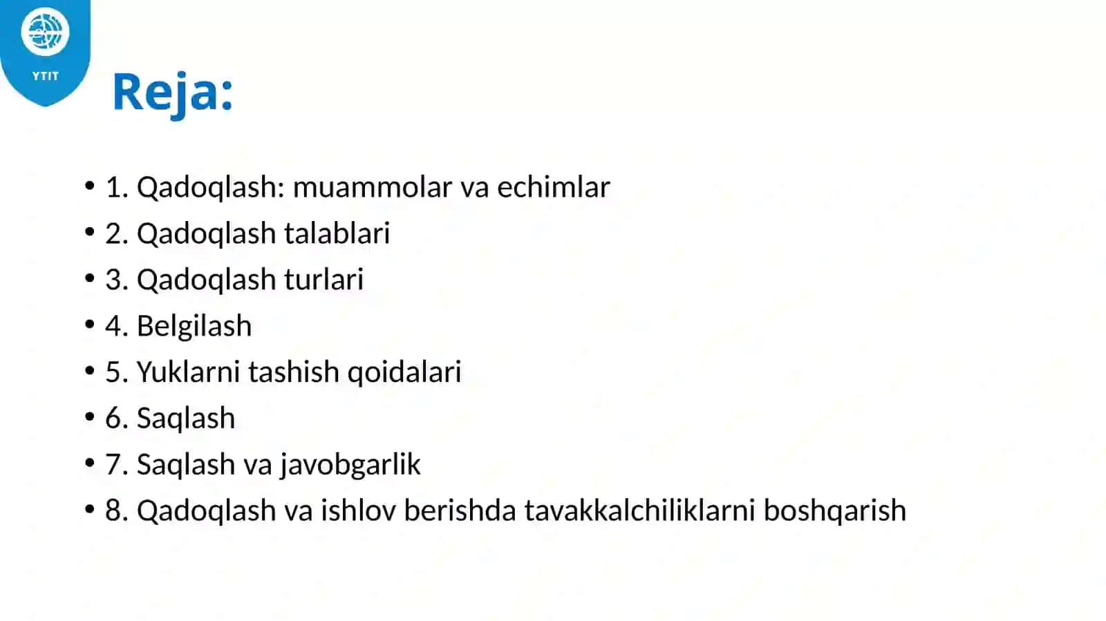 Qadoqlash va materiallarni qo'lga olish 2