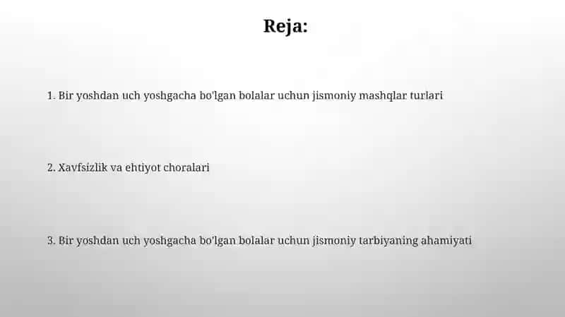 Ikki va uch yoshgacha bolgan bolalarning jismoniy tarbiyasi 2