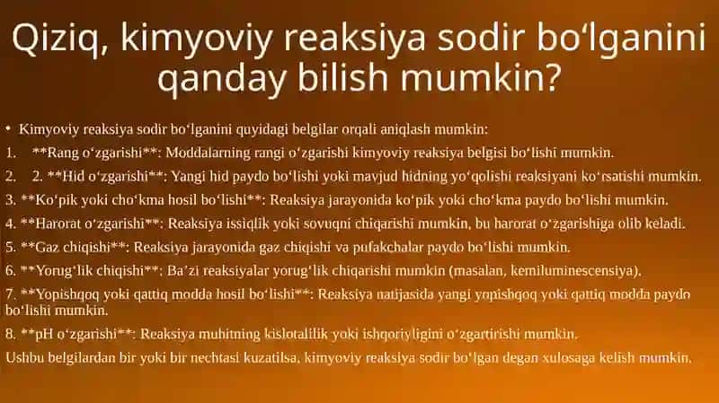 Kimyoviy reaksiyalar 1-qism 2