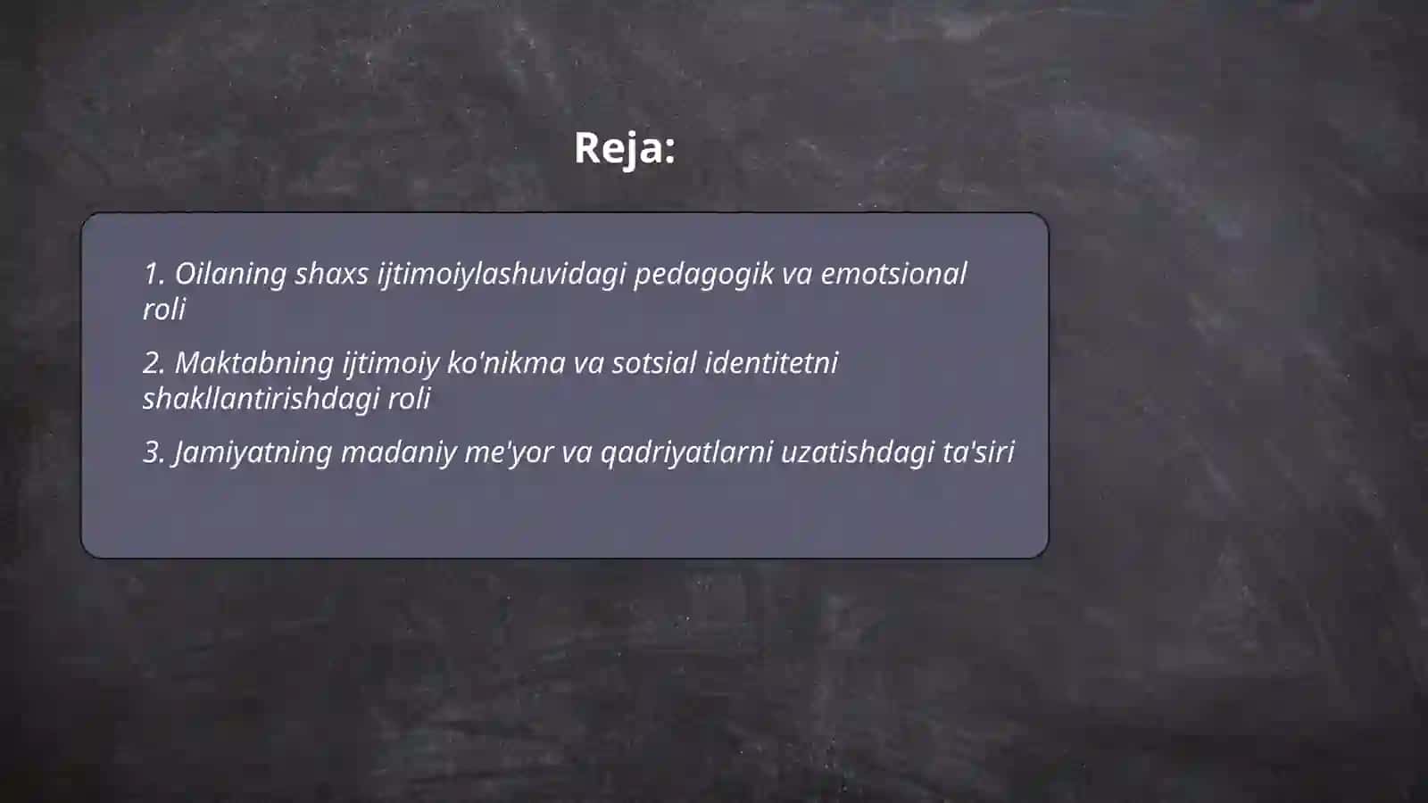 Oilaning shaxs ijtimoiylashuvidagi pedagogik va emotsional roli 2
