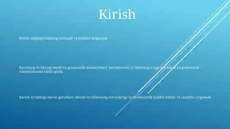 Ravishning Ta'Rifi Leksik Grammatik Xususiyatlari 2