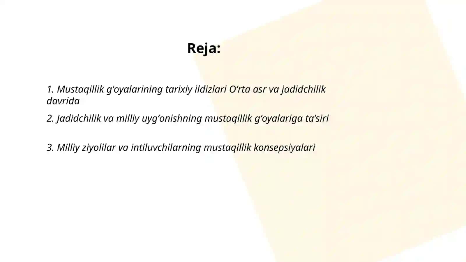 O'zbekistonda mustaqillik g'oyalarining asoslari 2
