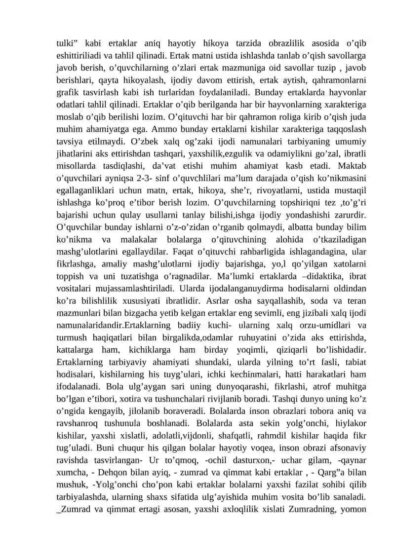 Xalq og‘zaki ijodida ertak janrining ahamiyati 2
