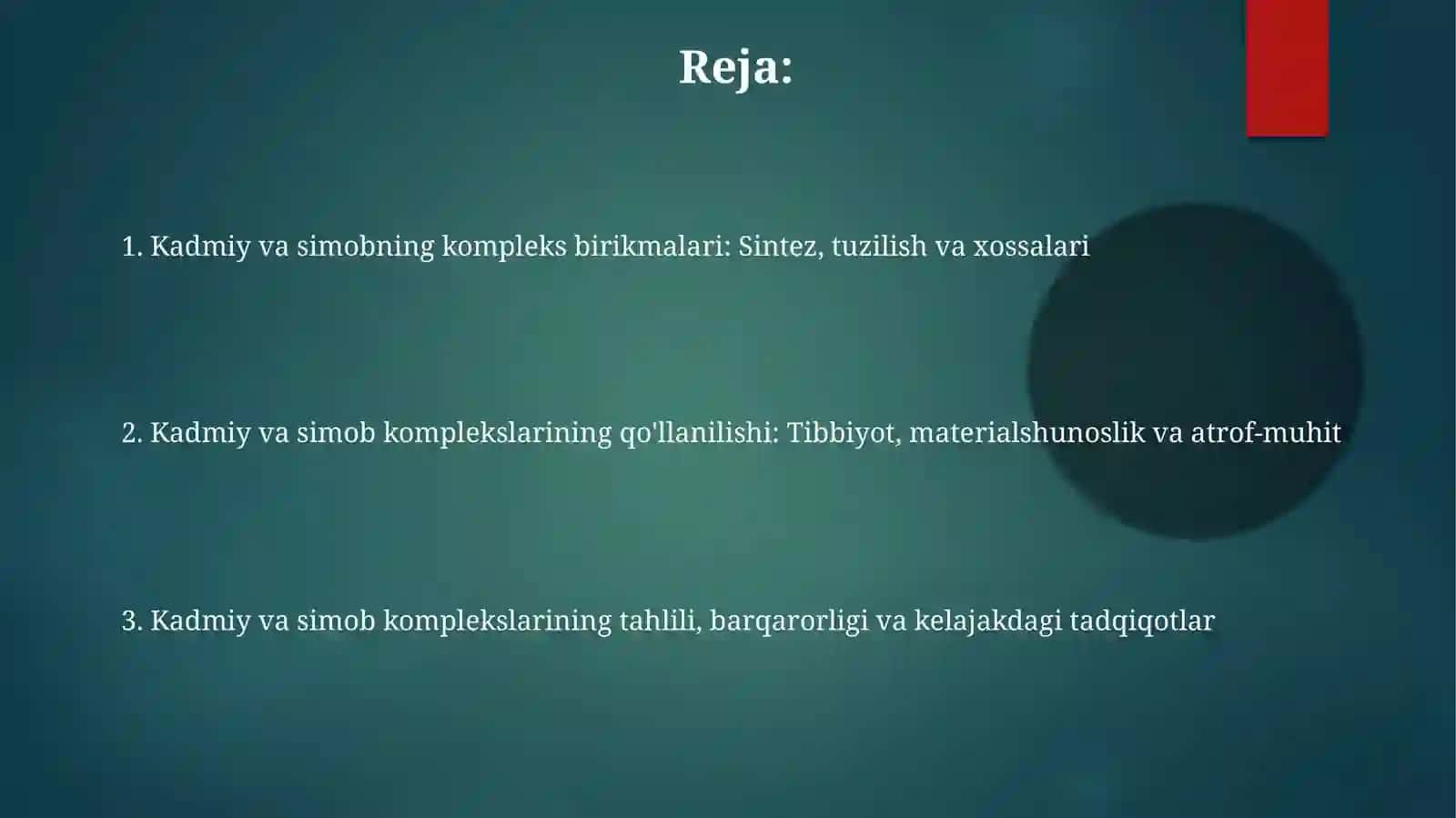 Rux kadmiy simobning kompleks birikmalari 2