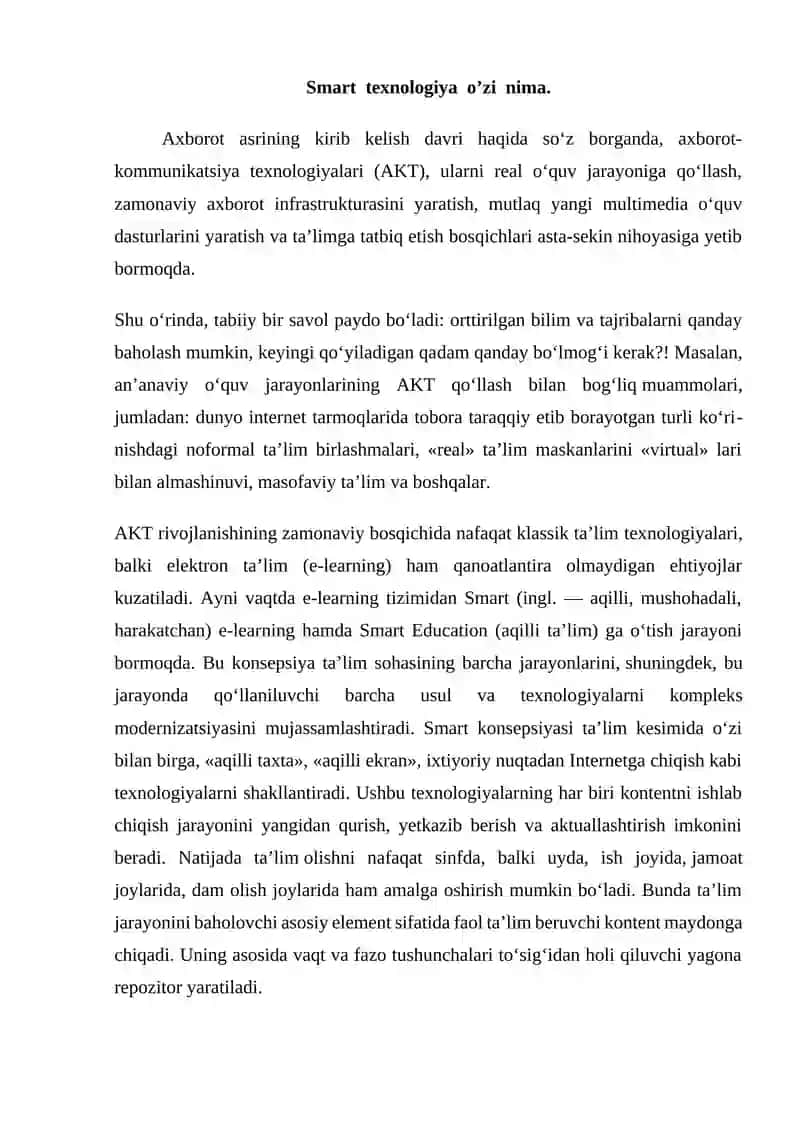 SMARTER TEXNOLOGIYASI 2