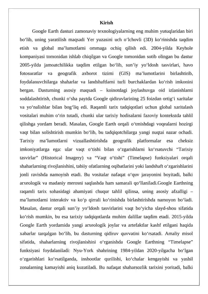 Google Earth dasturi va uning ahamiyati 2