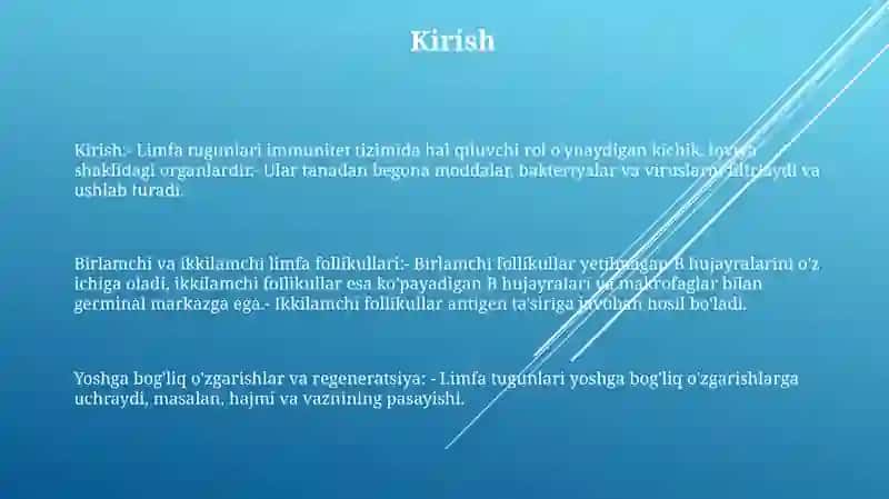 Limfa Tugunlari. Birlamchi Va Ikkilamchi Limfa Tugunlchalari (Follikullar) Tuzilishi Va Hujayraviy Tarkibi 2