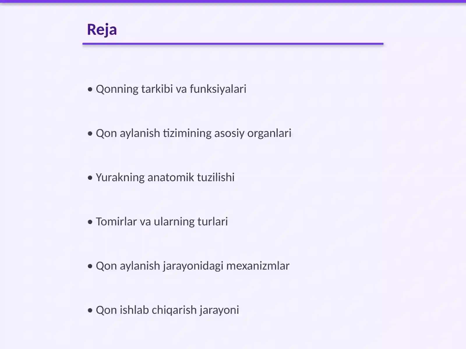 Qon va qon aylanish organlarning tuzilishi 2