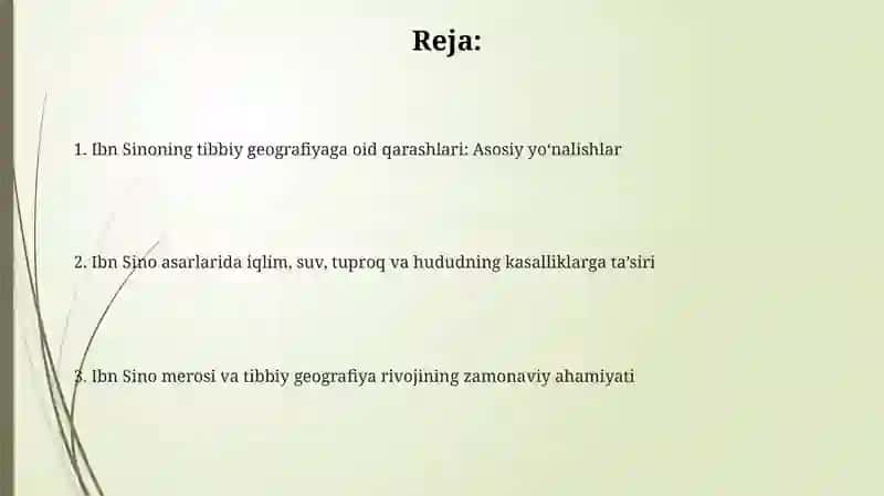Abu Ali Ibn Sino asarlarida tibbiy geografik bilimlarning yoritilishi 2