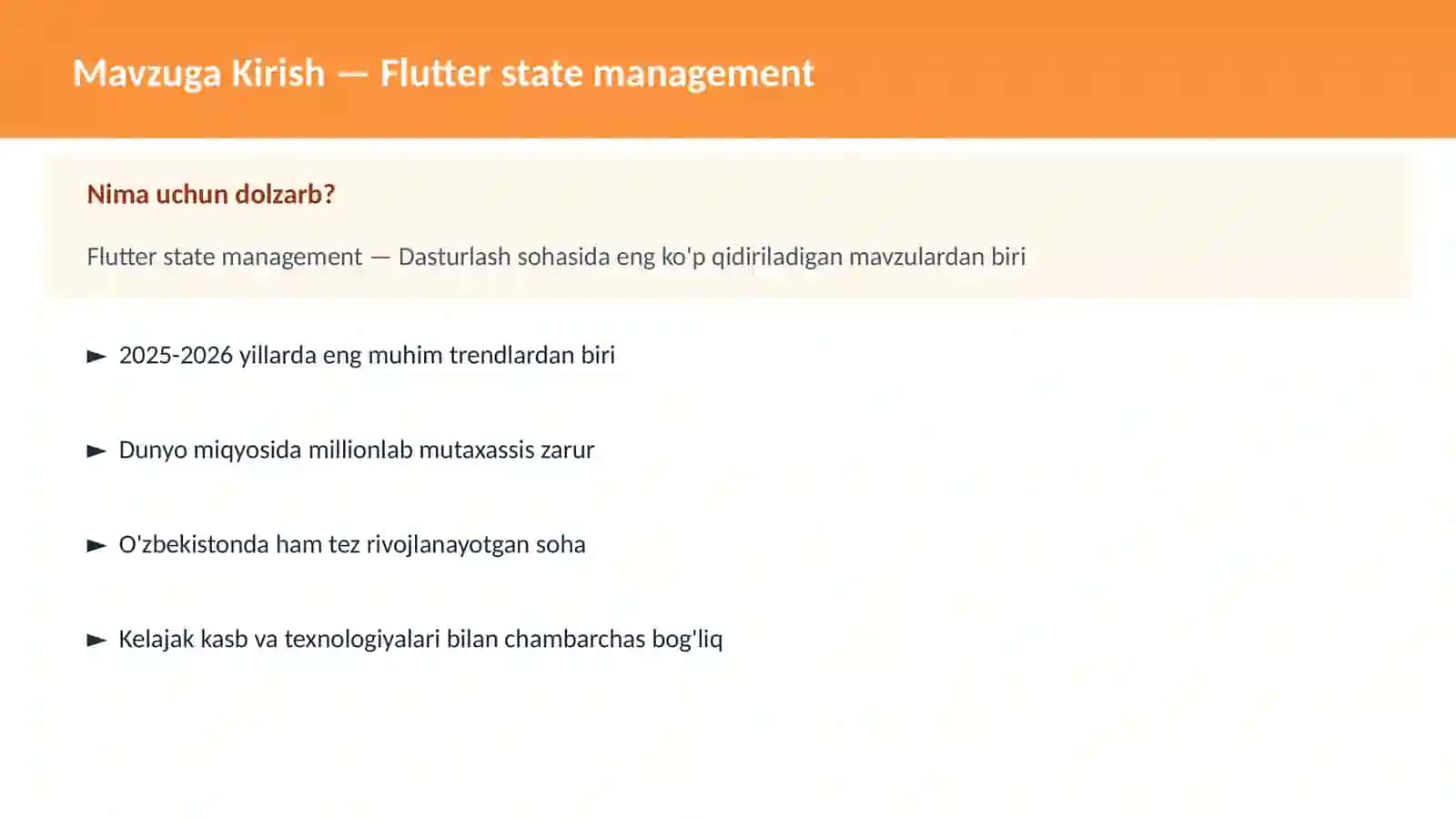 Flutter state management 2