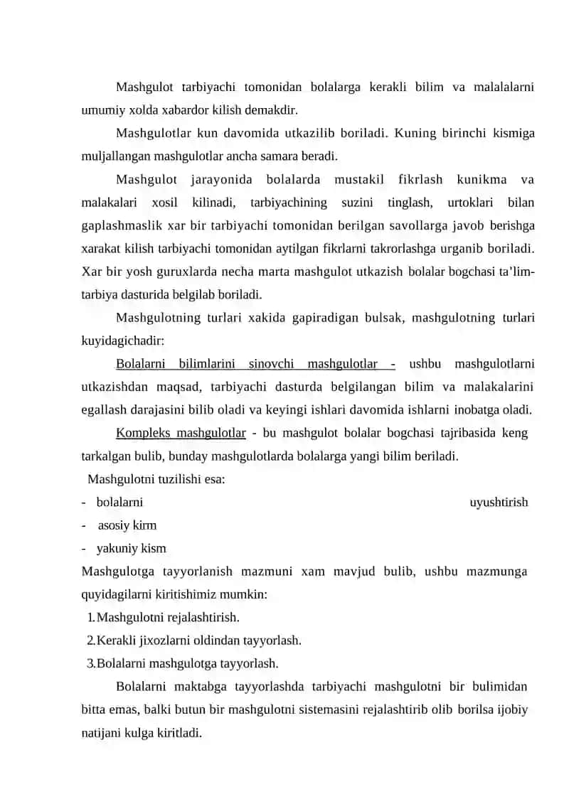 Bоlalarni maktabga tayyorlashda mashg’ulоtning o’rni 2