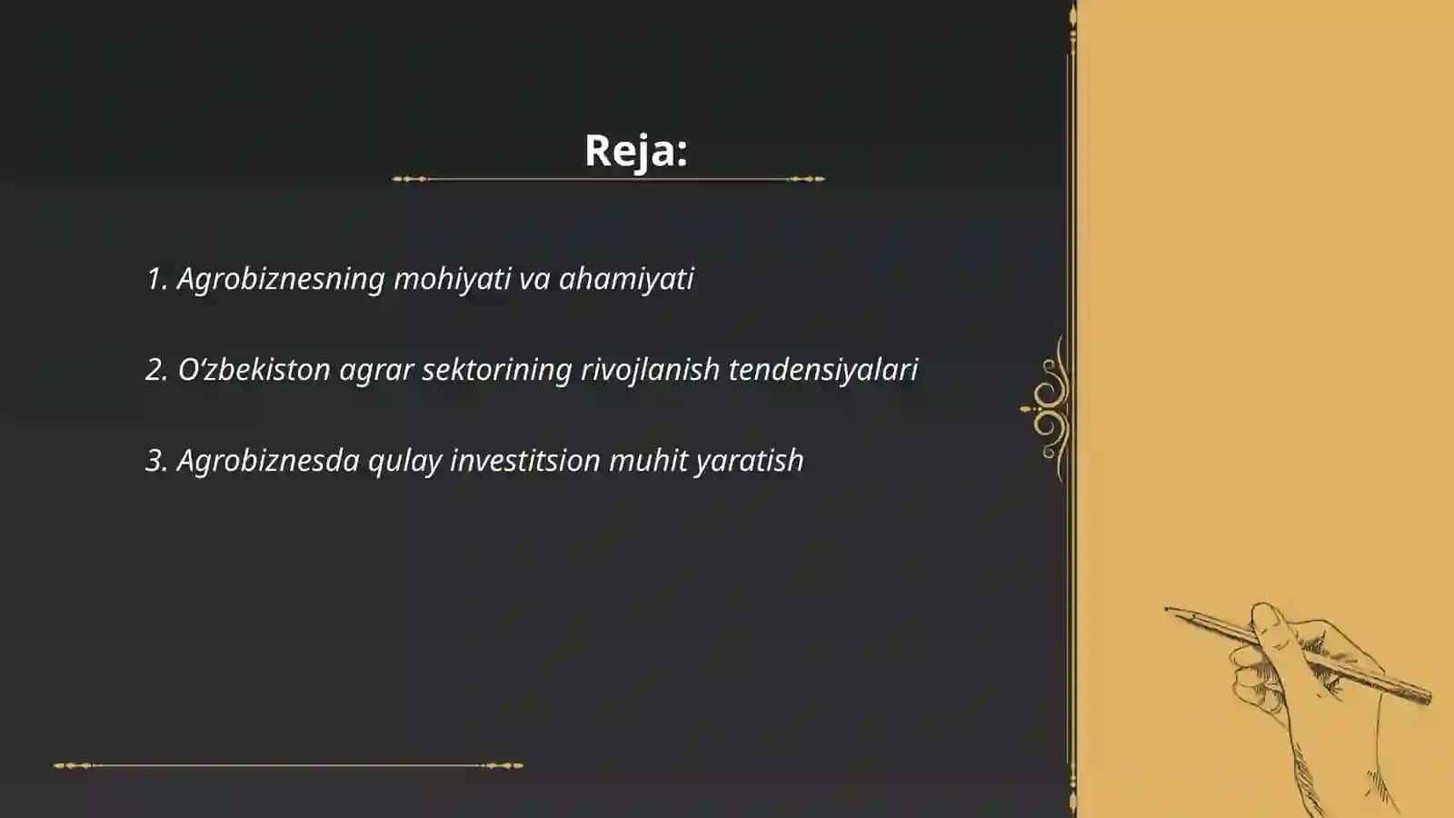 Agrobiznesning mohiyati va ahamiyati 2