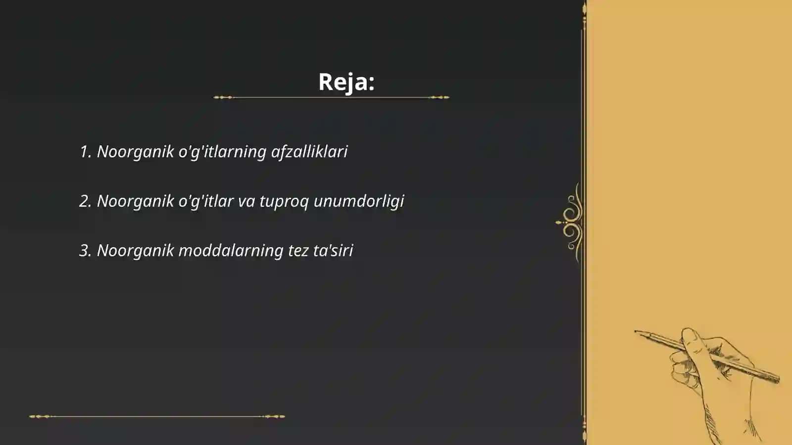 Noorganik oshlovchi moddaning afzalligi va kamchiligi 2