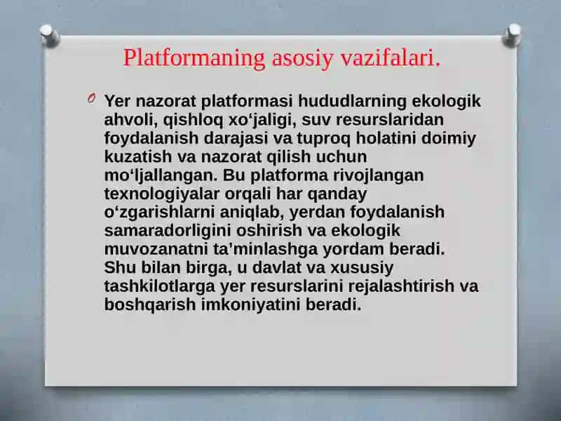 Platformaning asosiy vazifalari 2