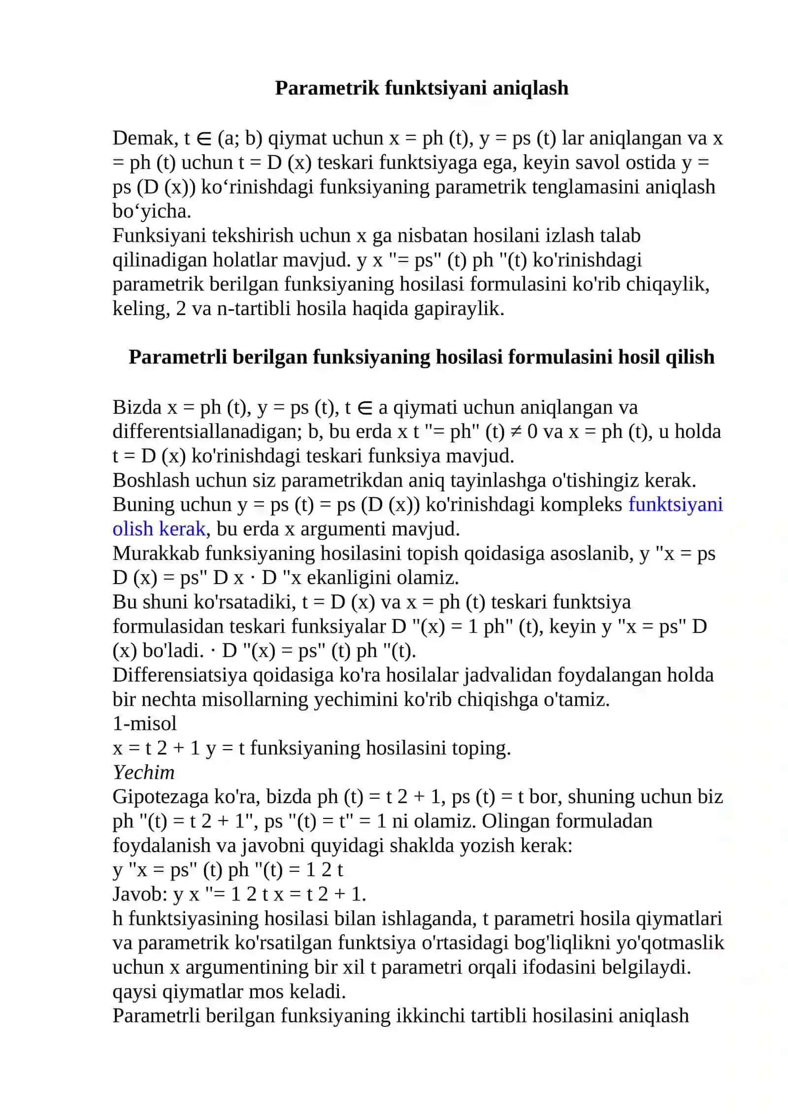 Matematika analizi 2