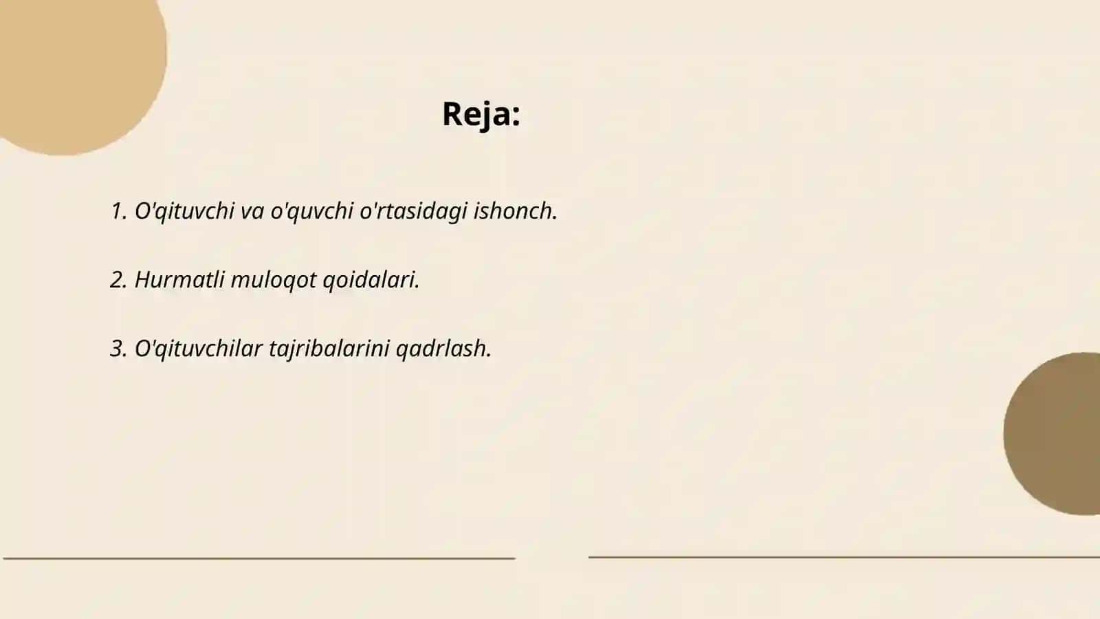 O'qituvchi va o'quvchi o'rtasidagi ishonch 2