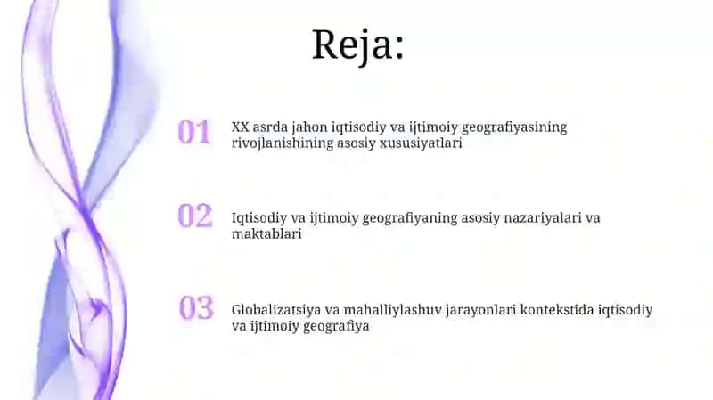 Jahon iqtisodiy va ijtimoiy geografiyaning XX asrda rivojlanish xususiyatlari 2