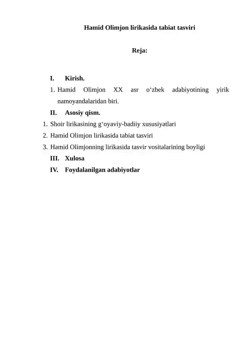 Hamid Olimjon lirikasida tabiat tasviri 2