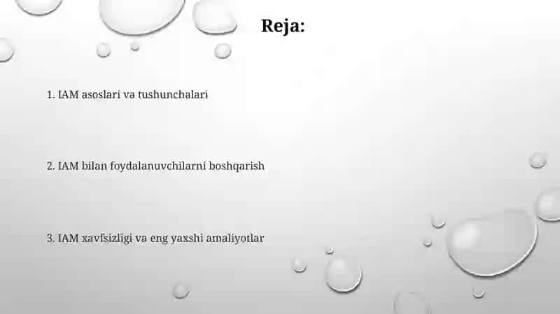 IAM asoslari va tushunchalari 2