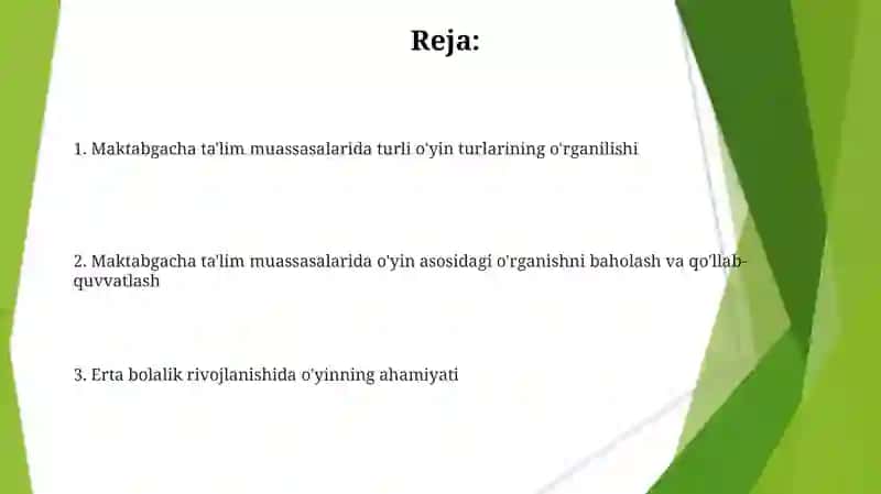 Maktabgacha ta’lim tashkilotlarida o'yin va uning turlari 2