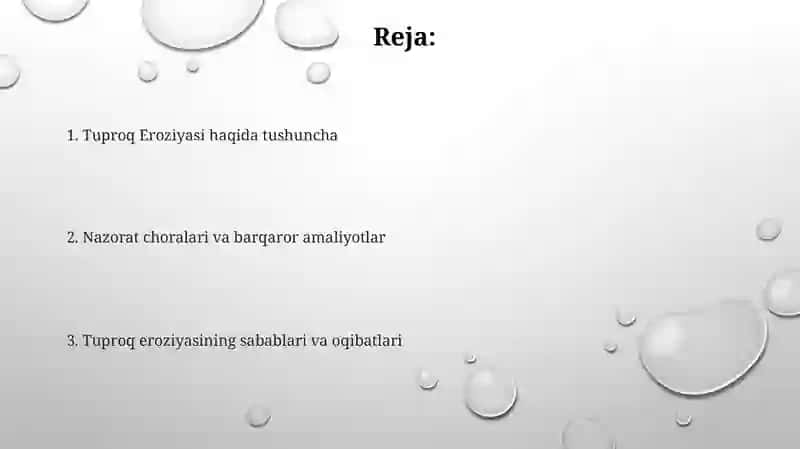Tuproq eroziyasi va unga qarshi kurashi chora tadbirlari 2